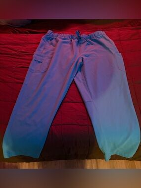 Men's Light Blue Cargo Scrubs